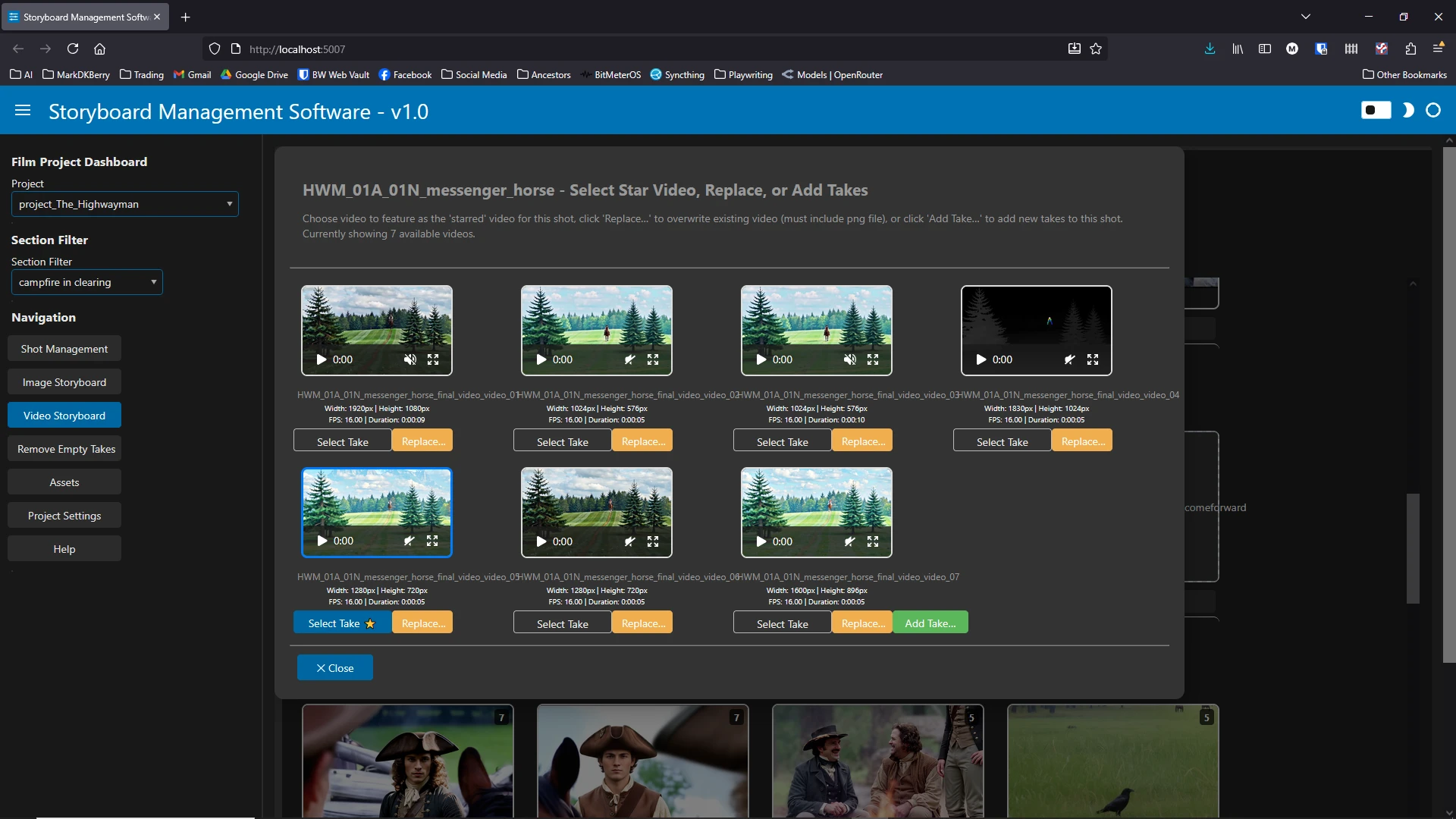 Storyboard Managment Software