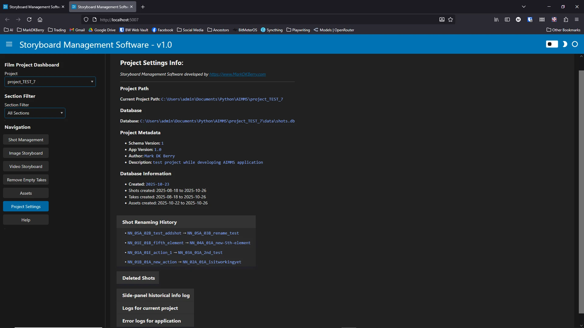 Storyboard Managment Software